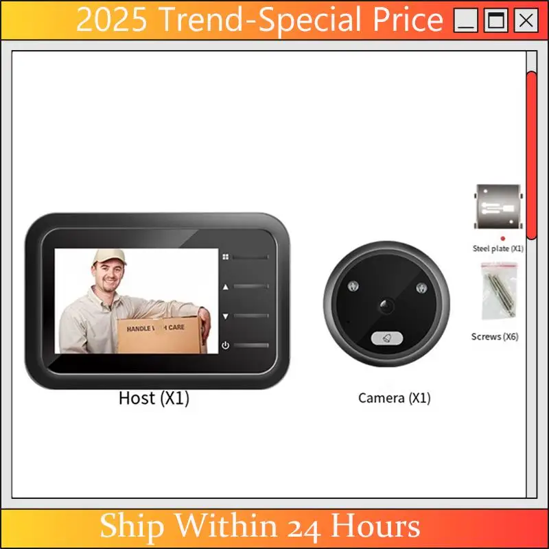 Zero Distance Visual Doorbell ไร้สาย HD กล้องป้องกันการโจรกรรมอิเล็กทรอนิกส์สมาร์ทแบบพกพามัลติฟังก์ชั่นกล้องใช้งานง่าย