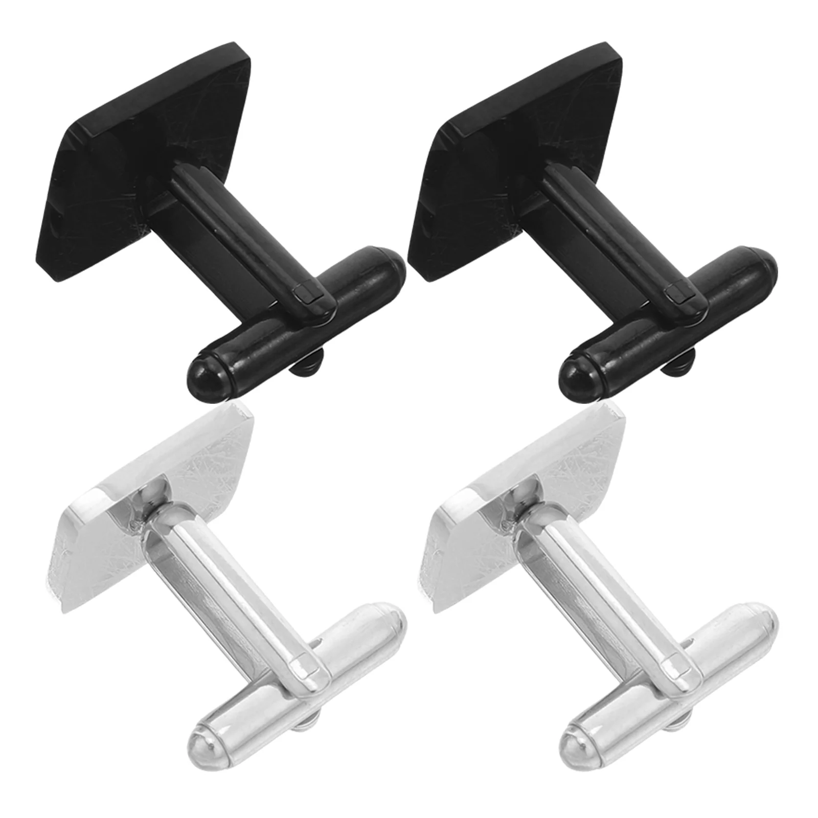 

Square Blank Cufflinks Mens Stainless Steel Flat Elegant Business Formal Wear Groom Wedding Accessories French Design