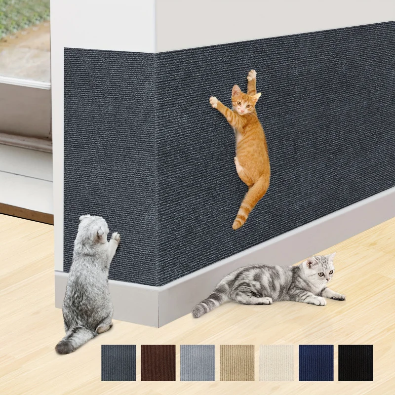 Zuschneidbare Katzen-Kratzmatte Katzenkratzer Sofa-Kratzband Selbstklebender Teppich Katzen-Kratzbrett Katzenzubehör