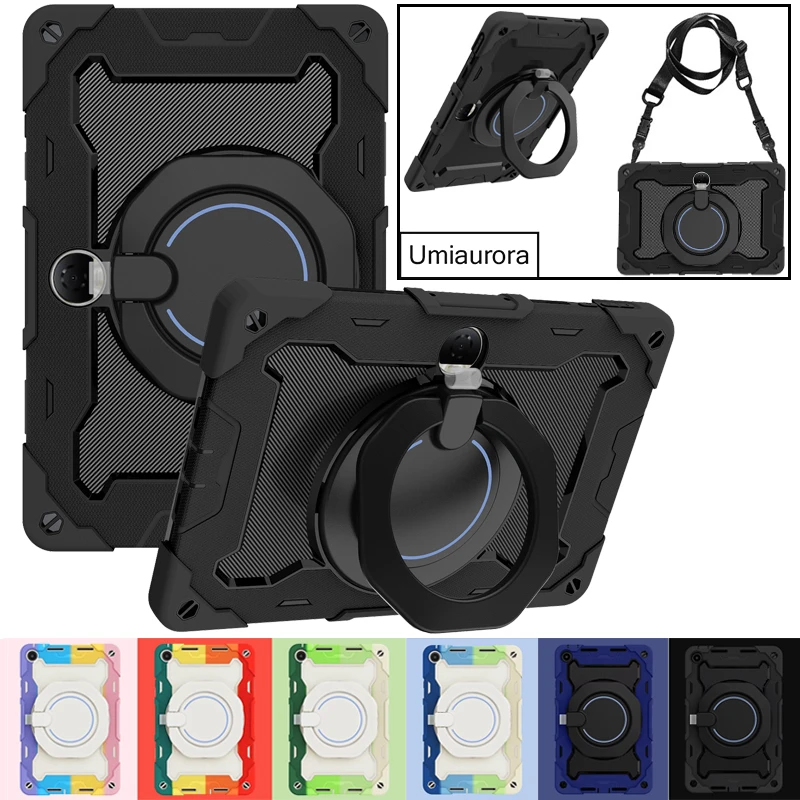 For Honor Pad 8 9 12 inch HEY-W09 HEY2-W09 X8 10.1 X9 11.5 ELN-W09 Tablet Case Silicon PC Shockproof Pull Ring Stand Armor Cover