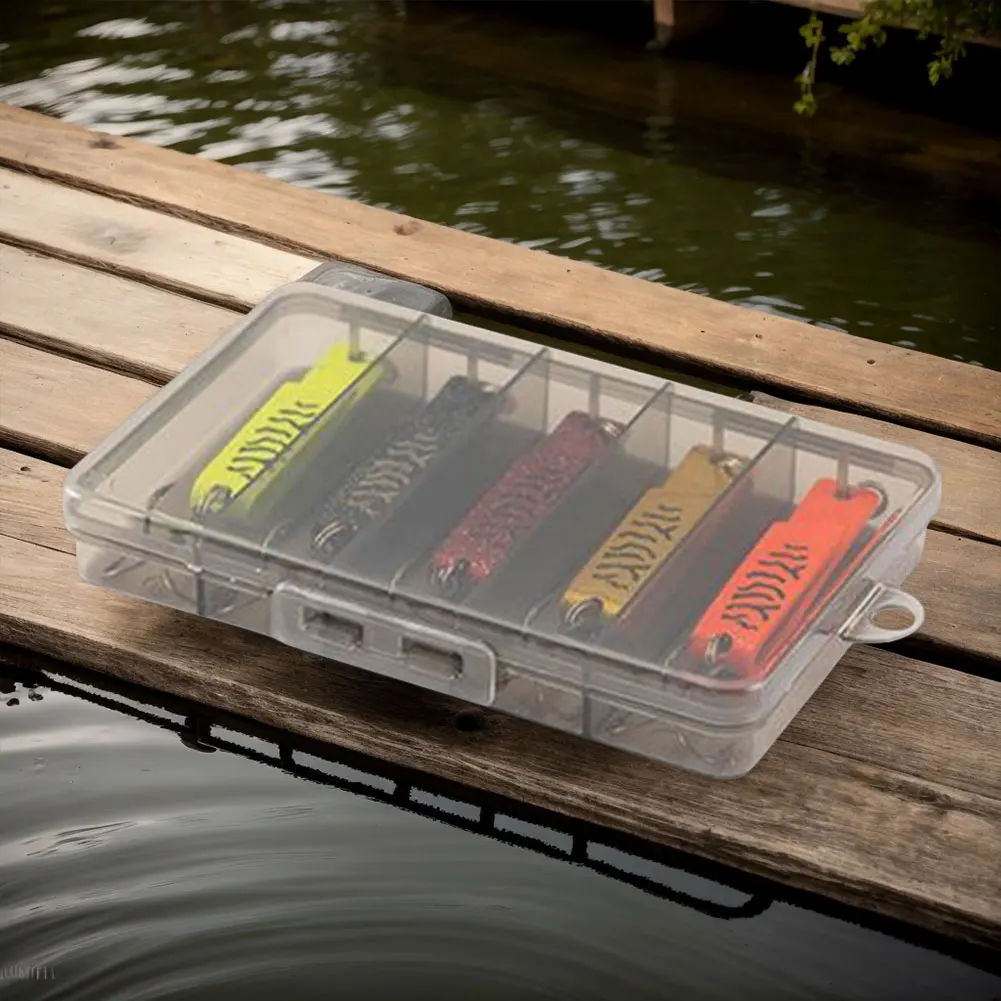 5 قطعة ملعقة معدنية الصيد السحر مع صندوق معالجة الاصطناعي الطعم الثابت الصيد Wobblers ل باس سمك السلمون المرقط