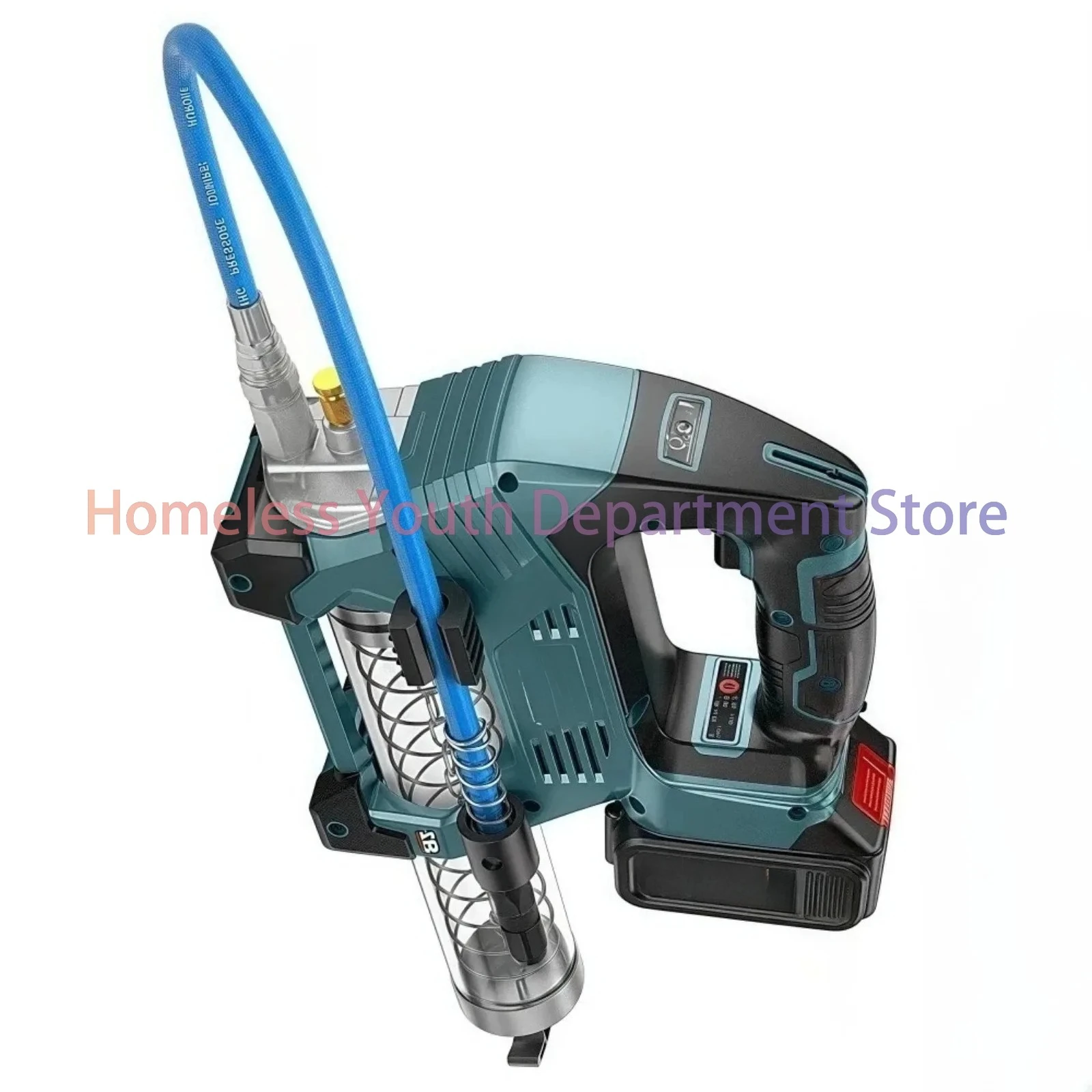 

Brushless 600CC Electric Grease Gun High-Pressure Auto/Manual Grease Injection for Excavator Construction For Makita 18V battery