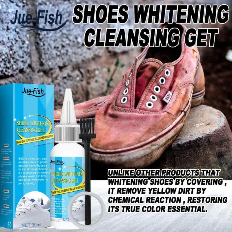 30/100ml Shoe Whitening Cleaner Kit Removes Dirt And Yellow From Shoes Whitening Agent All-Purpose Removes Dirt Cleaner Kits