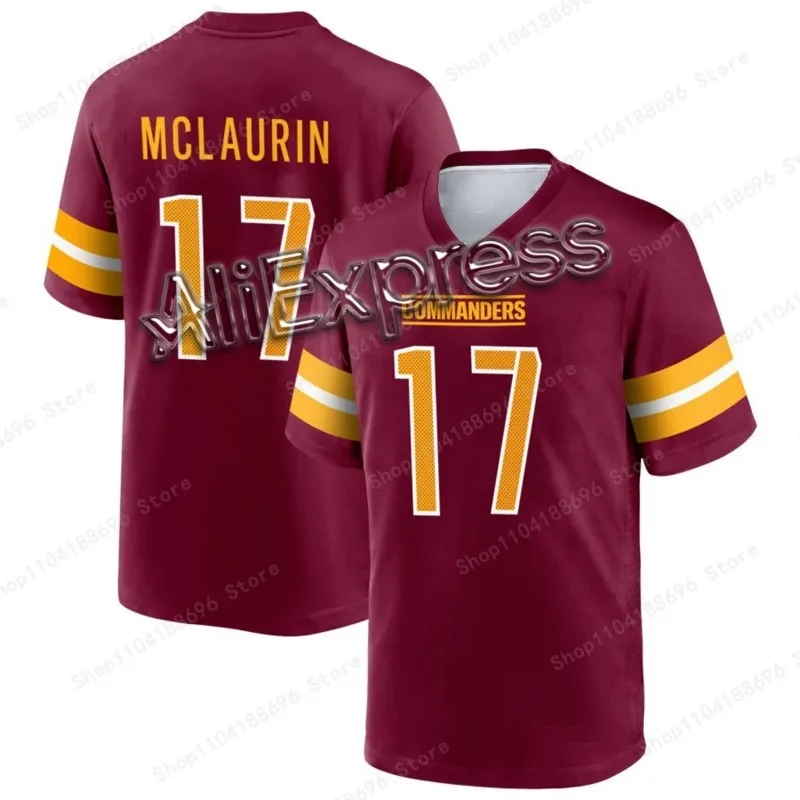 24-25 Adult Washington American Football Jersey Rugby Jersey Sportswear Training Jersey T-shirt Eagles Commanders 5 Number