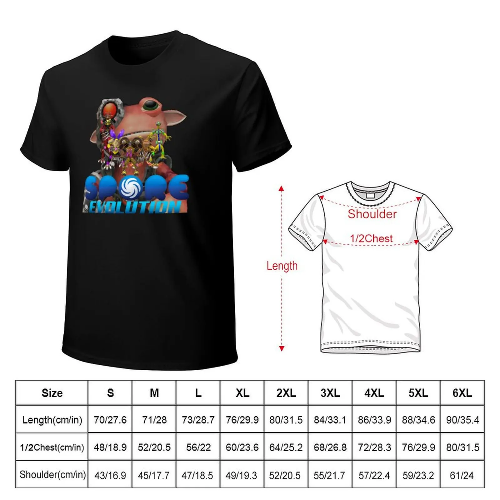 Spore evolution T-Shirt t shirt for man 100 percent cotton T-Shirt