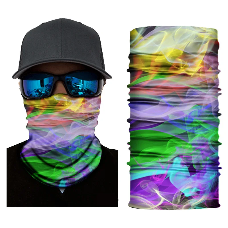 Outdoor Sports Seamless Bandanas Neck Gaiter Face Shield Camouflage Personalized Printing Mask Hiking Fishing Polyester Scarf