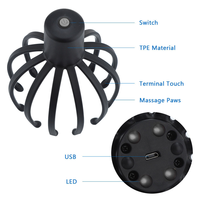A61I Electric Octopus Claw Scalp Massager Stress Relief Therapeutic Head Scratcher Relief