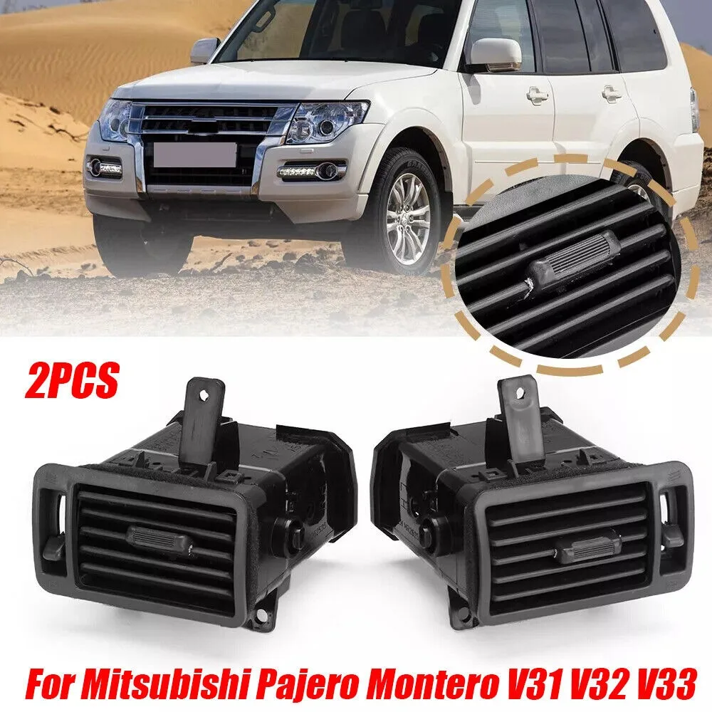 

2PCS Black Panel Dashboard Air Outlet For Mitsubishi Pajero Montero V31 V32 V33
