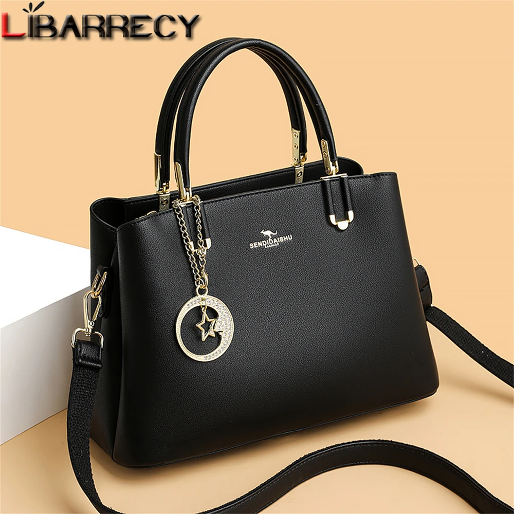 Luxury Fashion Tassel Design Ladies Handbag Solid Color High Quality PU Leather Ladies Shoulder Fashion New Women Crossbody Bags