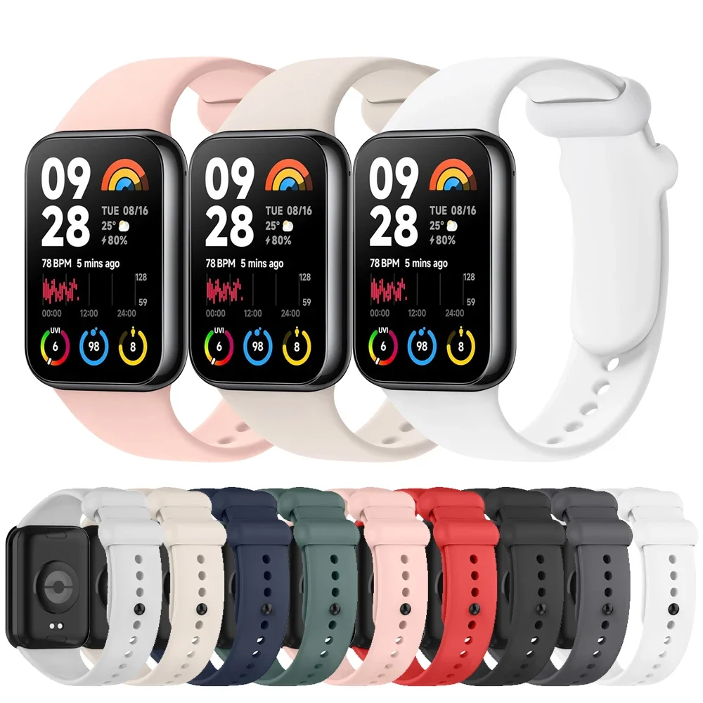 

Мягкий силиконовый ремешок для Xiaomi Redmi Watch 4, спортивный ремешок для часов Xiaomi Mi Band 8 Pro/9 Pro, сменный браслет