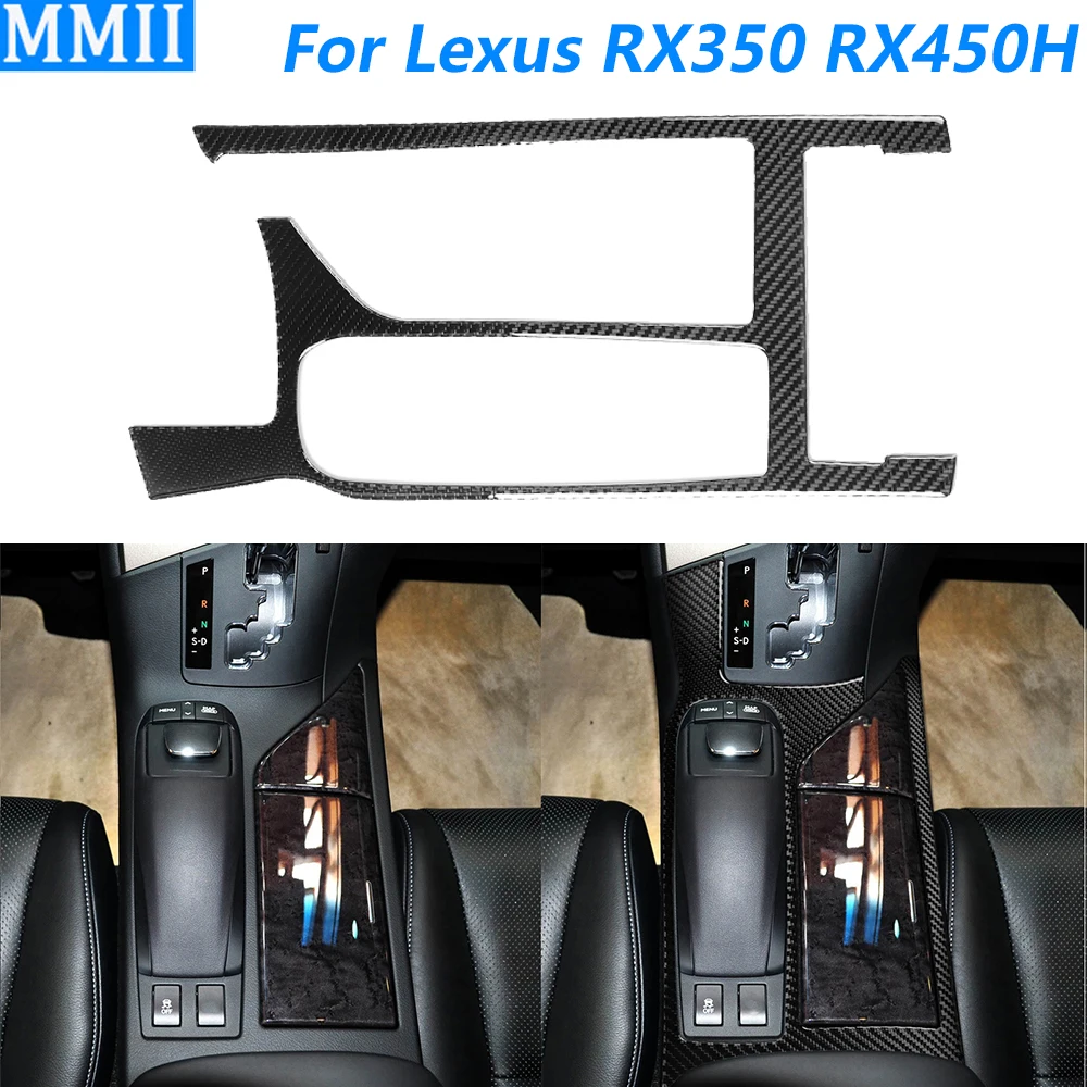 

Для Lexus RX350 RX450h 2010-2015 углеродное волокно, центральный держатель для чашки с переключением передач, рамка, декоративная крышка, автомобильные аксессуары, наклейка