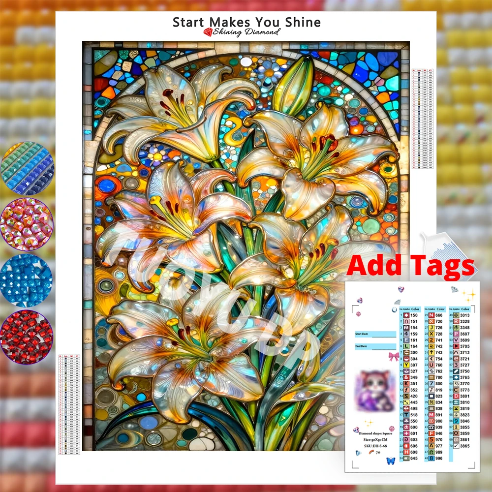 Photo Mosaic Print - Pintura Diamante 5D Completa com Resina