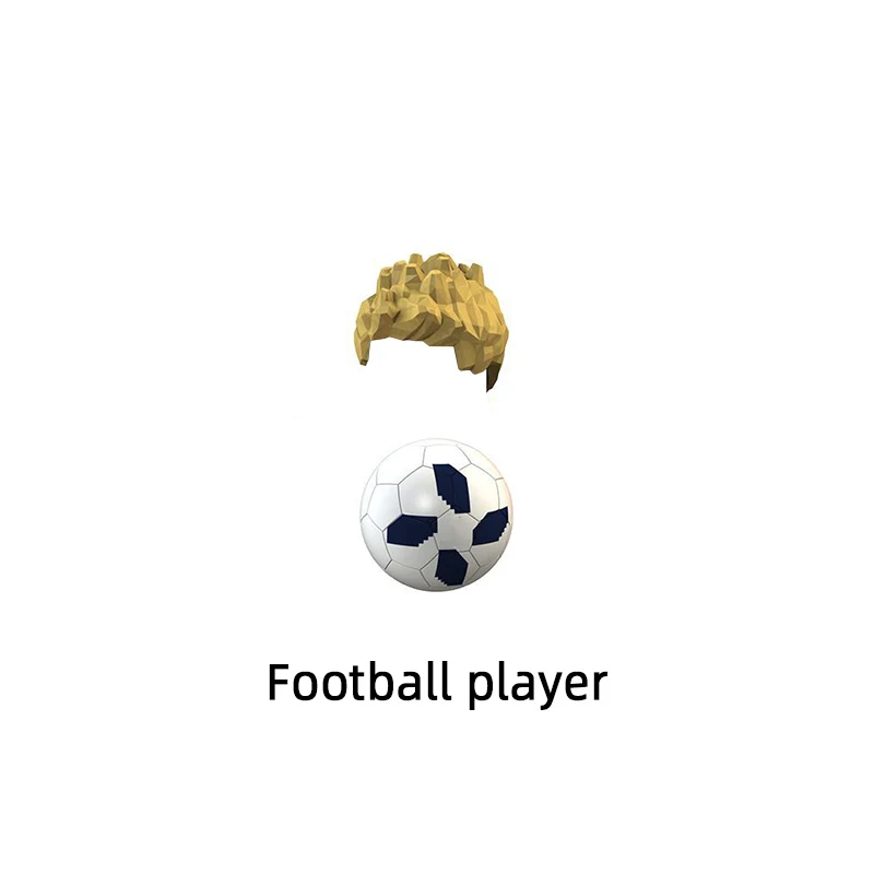 子供のための有名なサッカー選手のブロック,レンガのおもちゃ,番号7,10,9,21,kt1003,ギフト