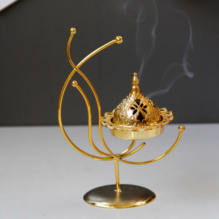 

Standing Incense Holder In Metal Indian Luxury Hindu Incense Holder Arabic Religious Trendy Aesthetic Porte Encens Home Decor