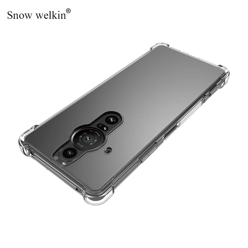 For Sony Xperia Pro I Airbags Buffer Protection Case For Sony Xperia 1 5 10 II III IV V Clear Soft TPU Shockproof Back Cover