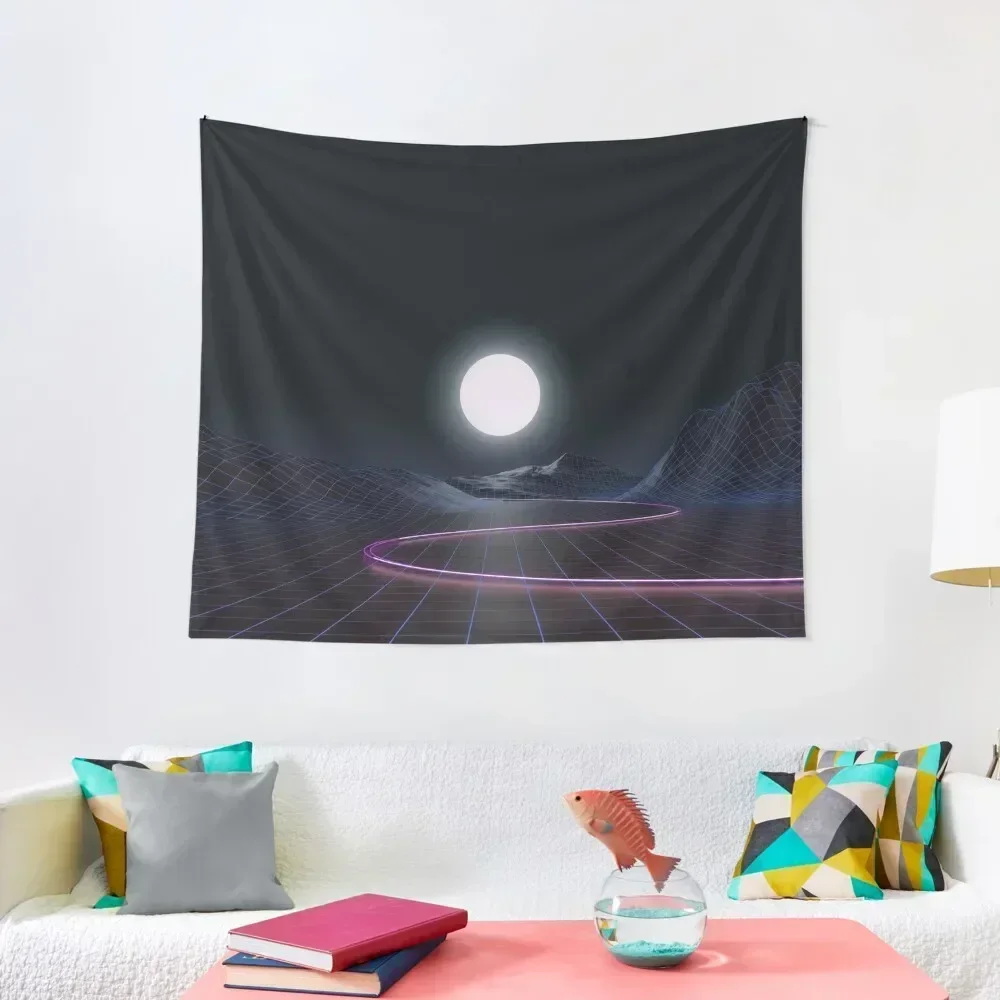 

Neon Moonset Tapestry Decoration Home Wall Deco Cute Decor Bedroom Decor Aesthetic Tapestry