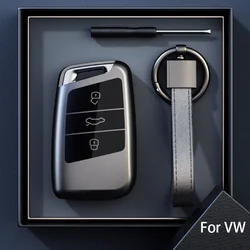Titanium Gray for VW Volkswagen Magotan Passat B8 Skoda Superb Kodiaq A7 Remote Car Key Case Cover Holder Keychain Accessories