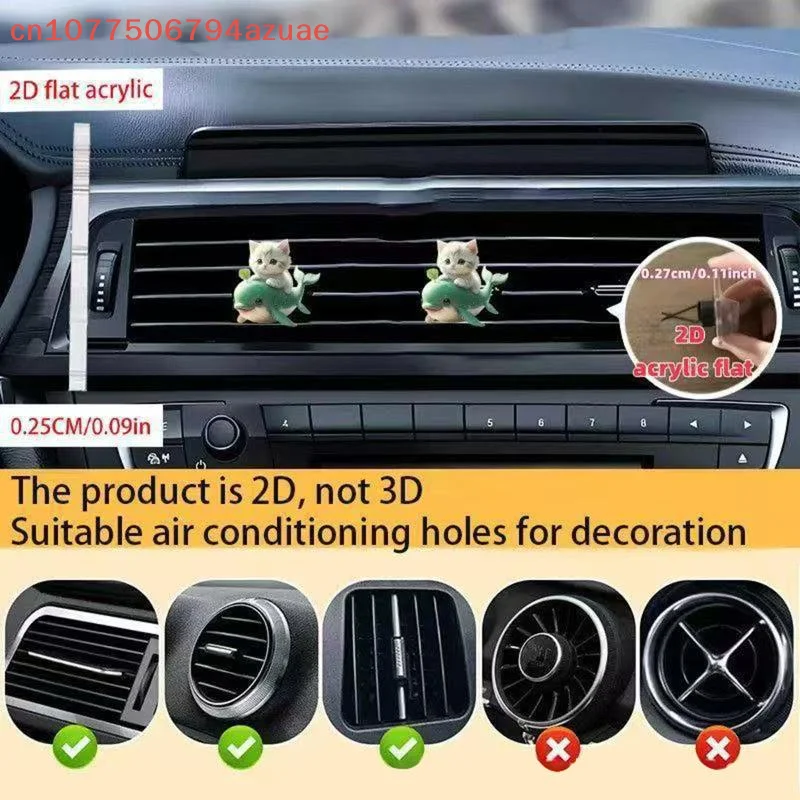 Long-lasting Interior Car Air Outlet Cute Cat Aromatherapy Air Freshener Clip Automotive Elegant Deodorant Fresh Accessories