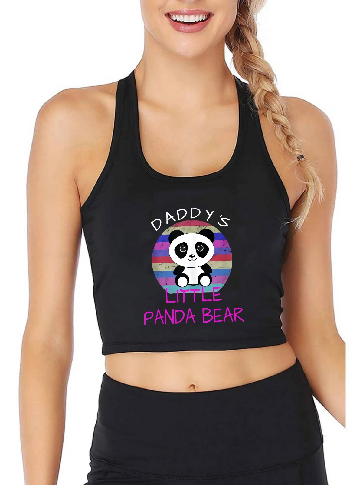 BDSM Kinkster Daddy's Little Panda Submissive Kink Daddy Dom Tank Top Hotwife Cute Sexy Slim Fit Crop Top Suger Girl Camisole