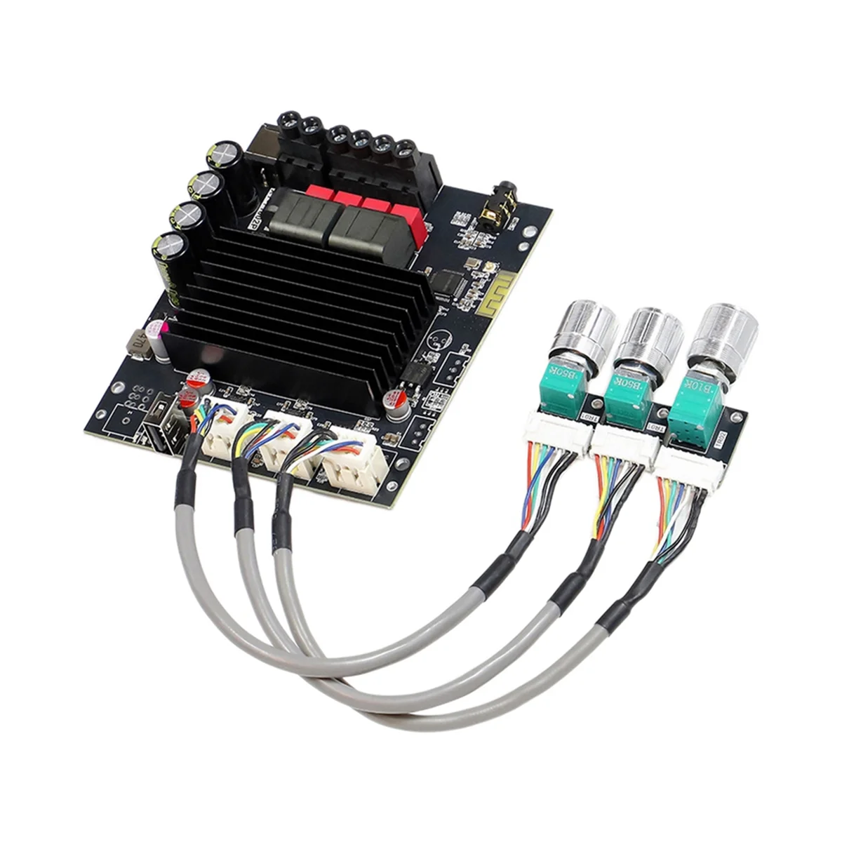 

IYBBW-T1002P Upgrade 100Wx2 Bluetooth Digital Amplifier Board Audio Stereo Equalizer High Bass Adjustment TPA3221 Ultra 3116 B