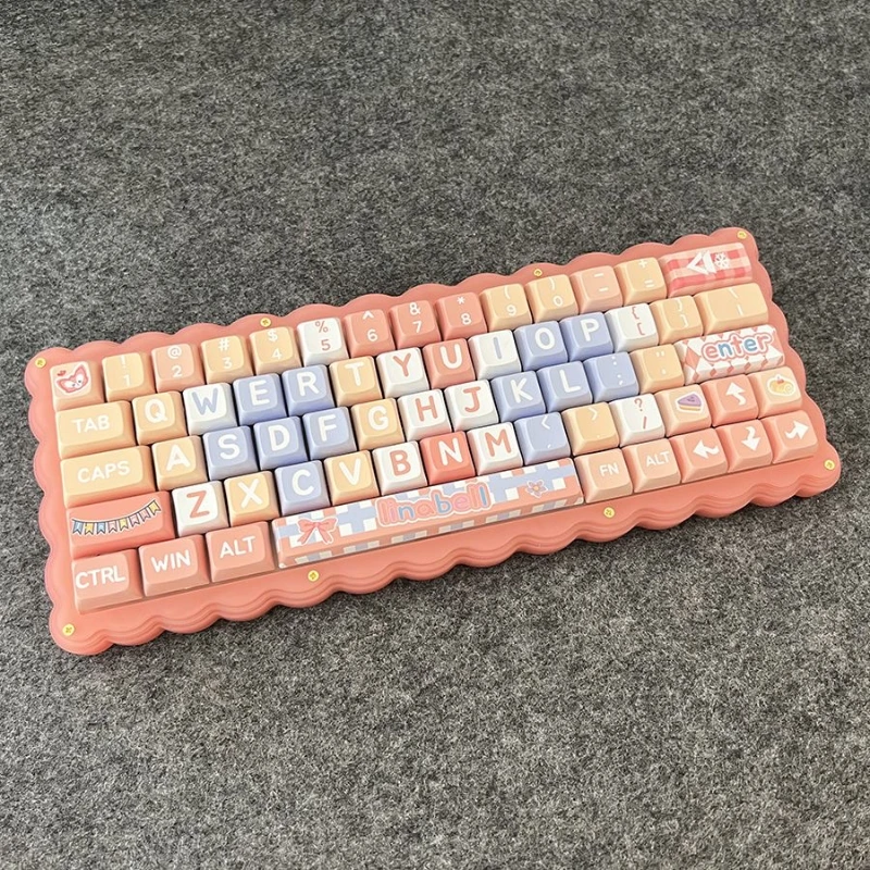 ECHOME Keyboard Kit Custom Wired Dual-mode Biscuit Cute Keyboard Kit Hot Swap RGB VIA Mechanical Keyboard Gaming Accessories