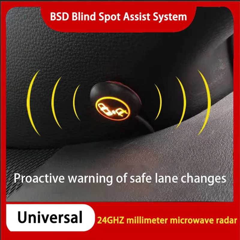 

24Ghz Millimeter Wave Radar BSD Car Blind Spot Monitoring System Detection Set Microwave Sensor Change Lane Driving Assistance
