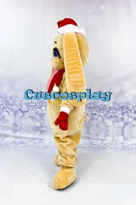 Christmas Christmas Hat Yellow Rabbit Easter Red Scarf Gloves Bunny Rabbit Halloween Mascot Costume Animal Mascot Costume