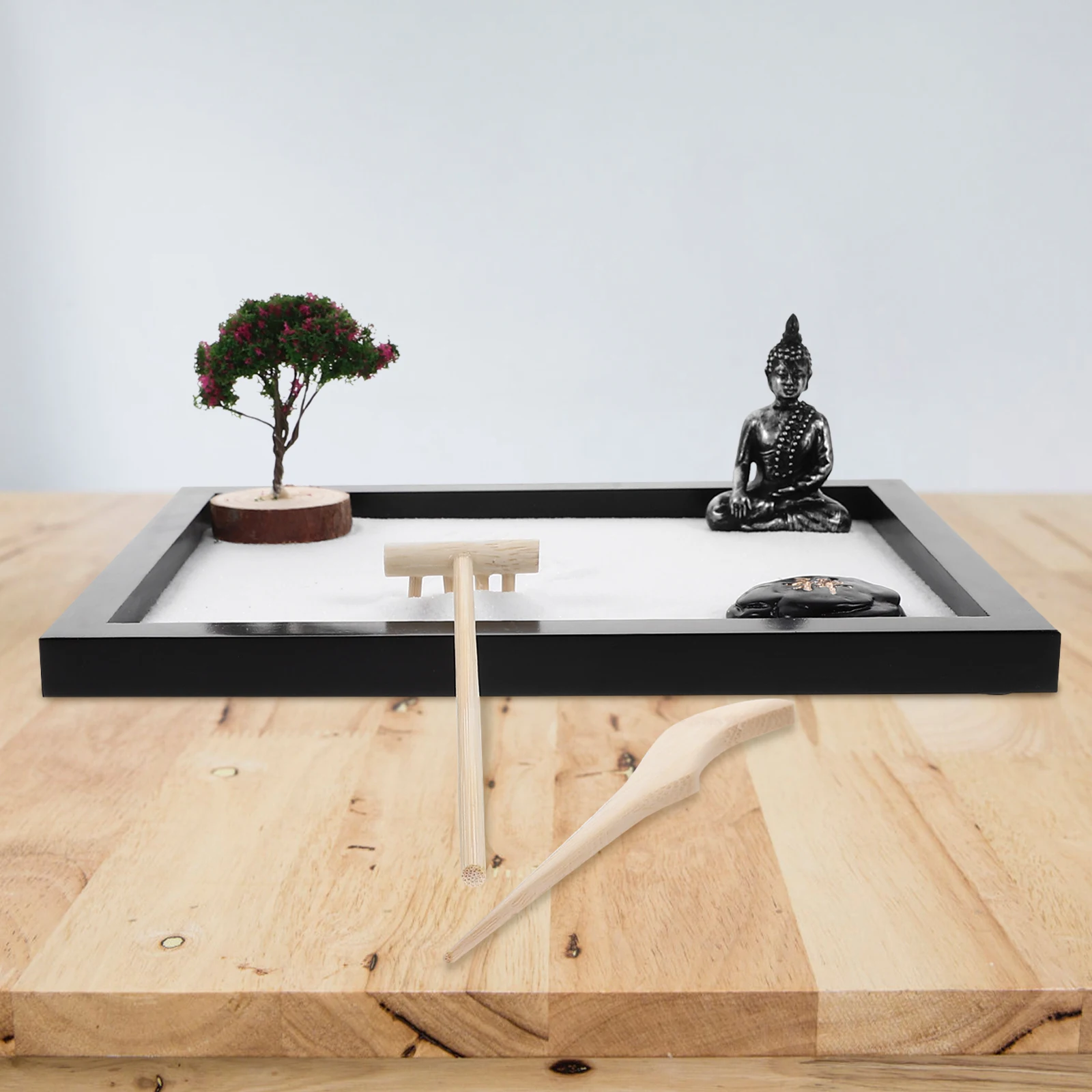 تمثال بوذا زن حديقة عدة ديكور S صندوق صغير L سكيب الزينة مكتب منزلي ملحق التأمل نام الطاولة