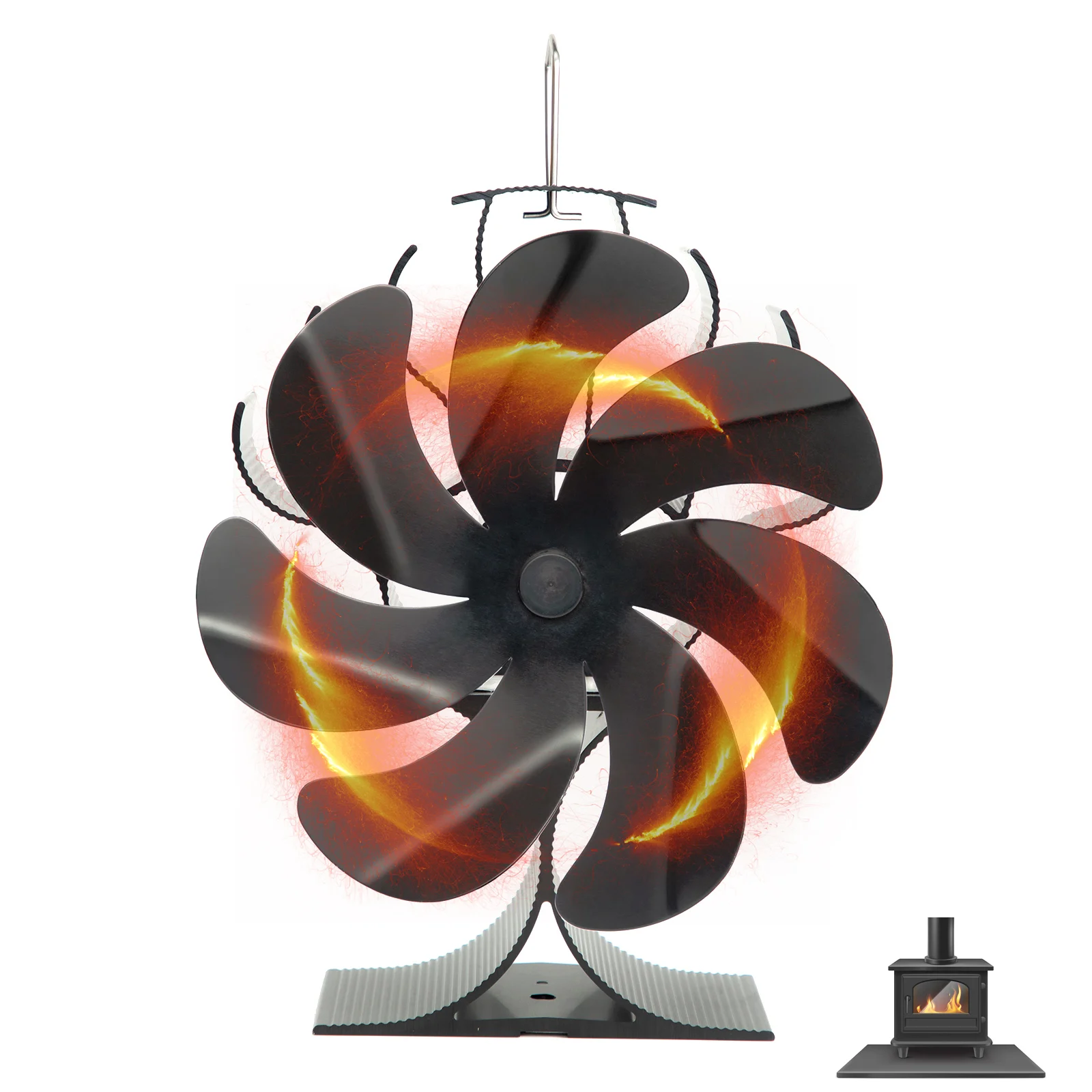 Fireplace Fan 122 F To 662 F Quiet Operation Aluminum Energy Efficient Overheating Protection Silent Operation