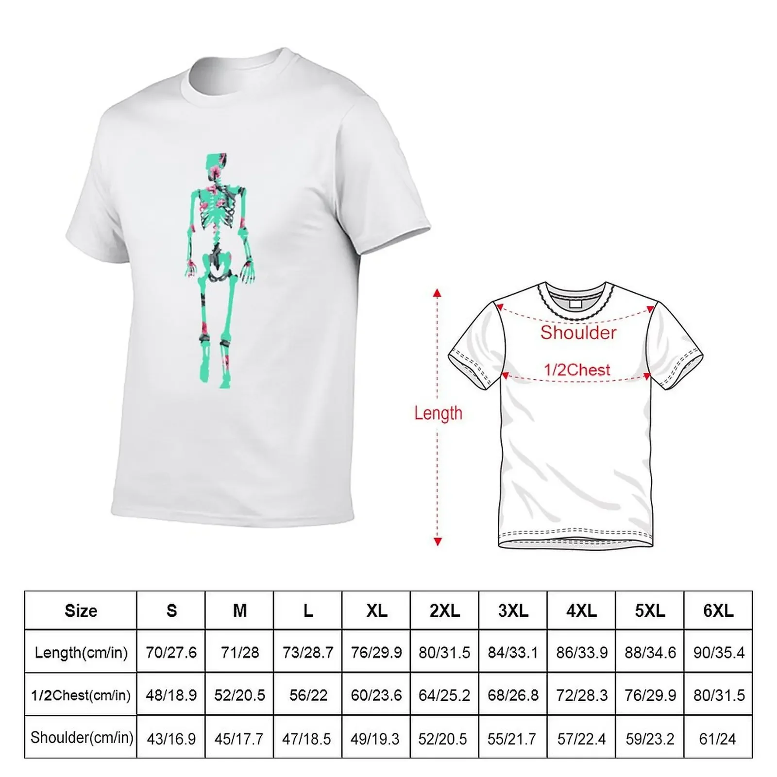 Cherry Blossom Skeleton T-Shirt summer tops oversizeds graphic shirts anime figures shirts men