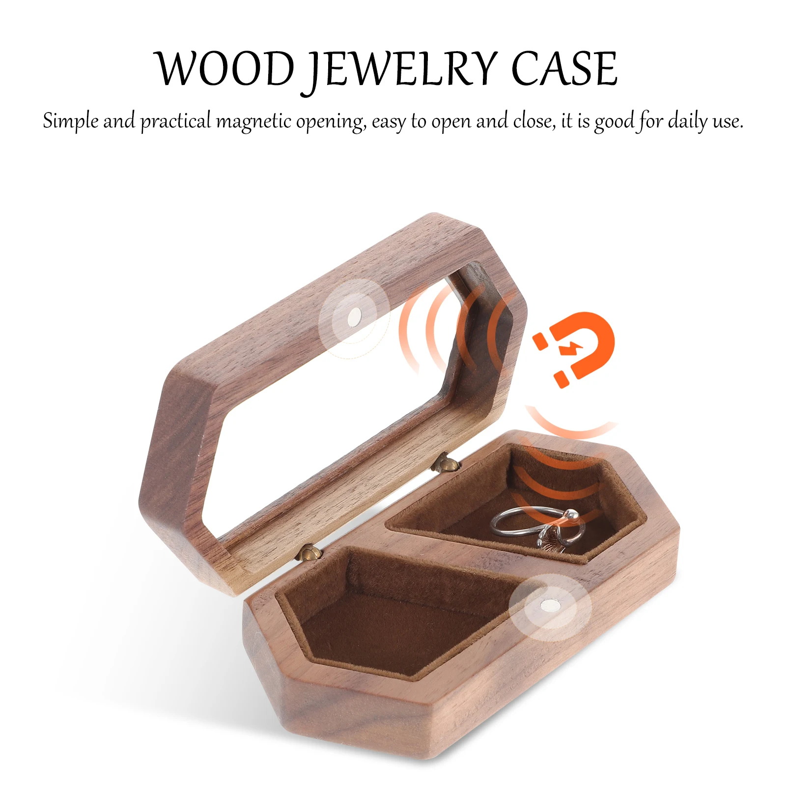 

Vintage Wooden Jewelry Box For Rings Necklaces Earrings Gift Storage Display Case Household Organizer Travel Size Wood Gift Box