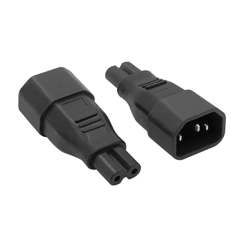 IEC 320 C14 to C7 Adapter IEC 3 pin to 2 pin Male to Female AC Converter Power Plug Connector Socket 2.5A 250V~/10A 125V Cable