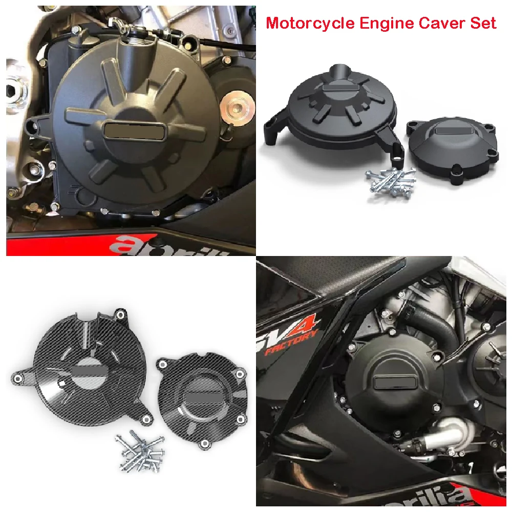 Fit for Aprilia RSV4 ABS Tuono V4 1100 2021 2022 2023 2024 Motorcycle Accessories Secondary Engine Cover Set Protection Guards