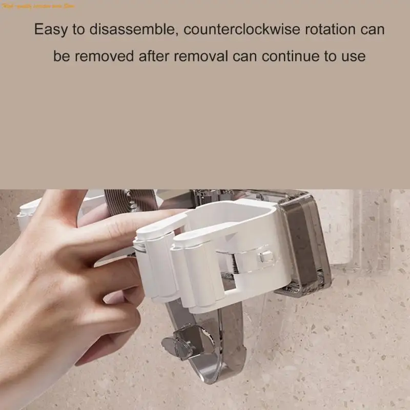 203F Multi Tool Wall Mount Suction Holder Hanger Untuk Mop Broom and Cleaning Supplies