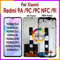 LCD With Frame For Redmi 9A 9C NFC 9i LCD Display Screen Touch Digitizer Assembly M2006C3LG M2006C3MT M2006C3MNG M2006C3LII LCDs