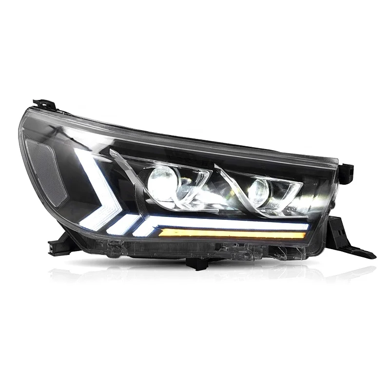 MAICTOP car FULL LED Headlight For HILUX REVO ROCCO 2015-2019 headlights With DRL And Turn Signal