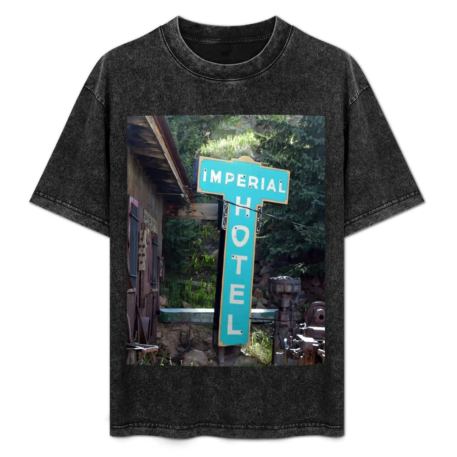 Imperial Hotel Sign, Cripple Creek T-Shirt sports fans Blouse man t shirt t shirt men