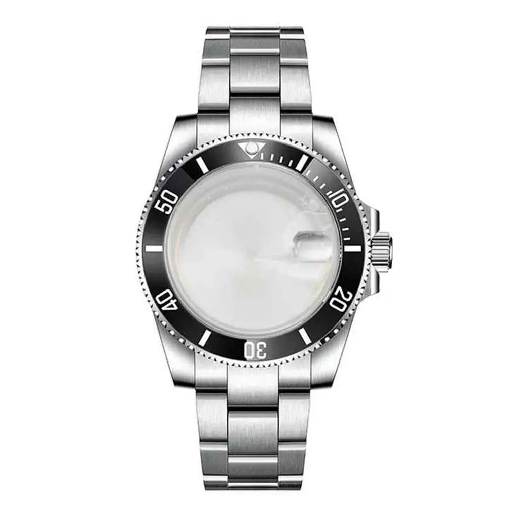 

40mm watch Case sets Sapphire Case Ceramic Bezel 10Bars Fit ETA2836 NH35 NH36 Mingzhu DG2813 3804 Miyota8205/8215 821A movt
