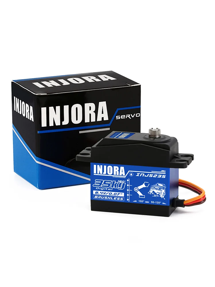 Injora INJS235 35Kg Waterdichte Borstelloze Servo Hoogspanning Metal Gear Grote Koppel Digitale Servo Voor 1:10 1:8 Rc Auto model - afbeelding 2