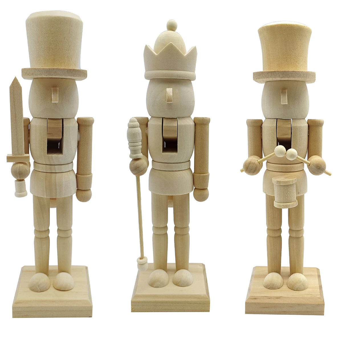 كسارة البندق الخشبية غير المطلية، أرقام كسارة البندق الخاصة بك، كسارة البندق الخشبية غير المكتملة مع مجموعة الطلاء للأطفال البالغين من جميع الأعمار