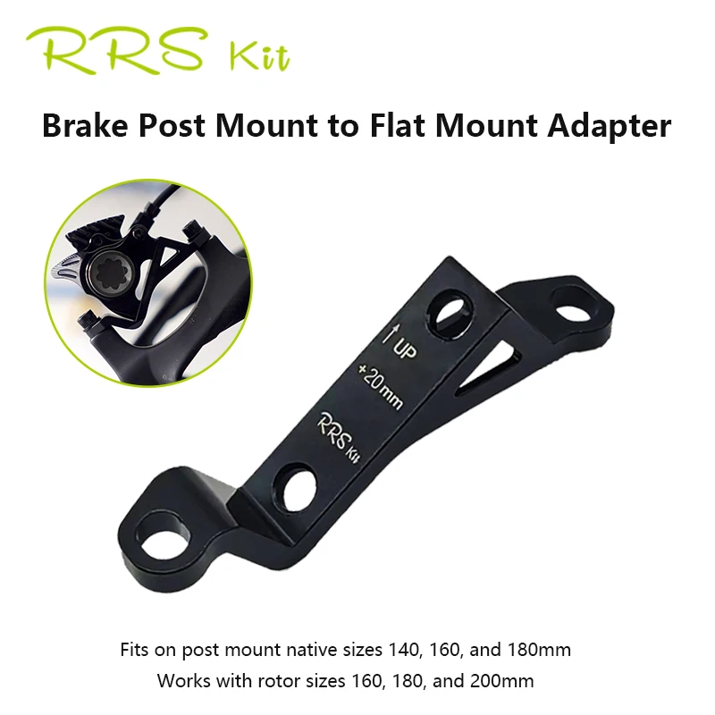 Rrskit Bicycle Brake Adapter+20mm Aluminum Alloy Post Mount To Flat Mount Brake Adapter