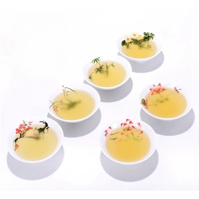 12 قطعة/المجموعة الأزرق والأبيض الخزف رسمت باليد الصينية الكونغ فو Teaset السيراميك تذوق Pu Erh أكواب الشاي الأسود لمحبي الشاي 55 مللي #1