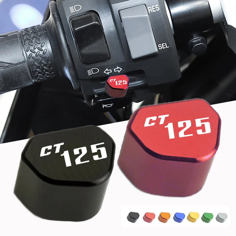 Motorcycle CNC Aluminum Button Turn Signal Switch Key Cap For HONDA CT125 CT 125 Hunter Cub Universal Accessories