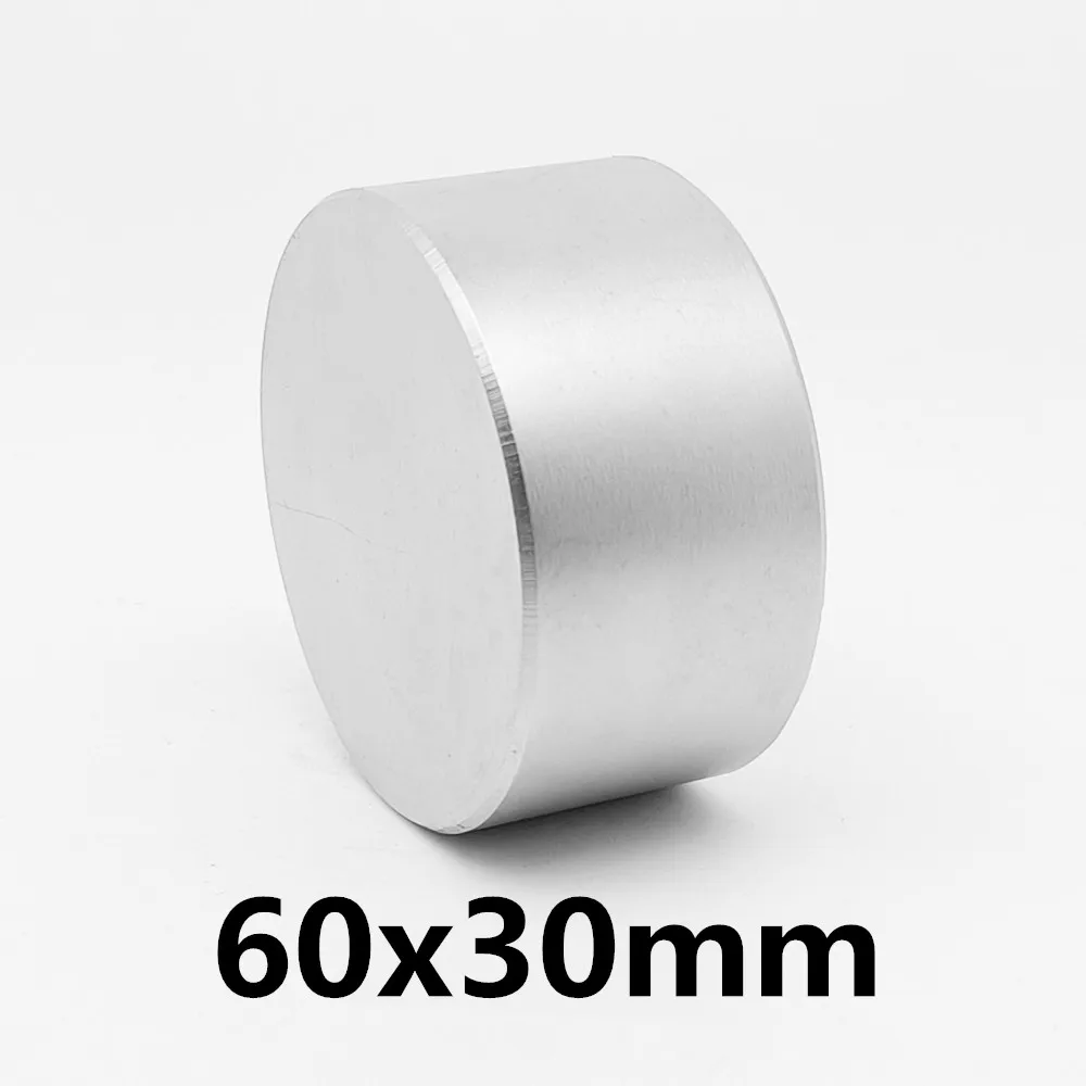 Strong Neodymium Magnet 60x30mm NdFeB Super Powerful Permanent Big Round Rare Earth Magnetic N35 Circular Magnet 60*30 mm