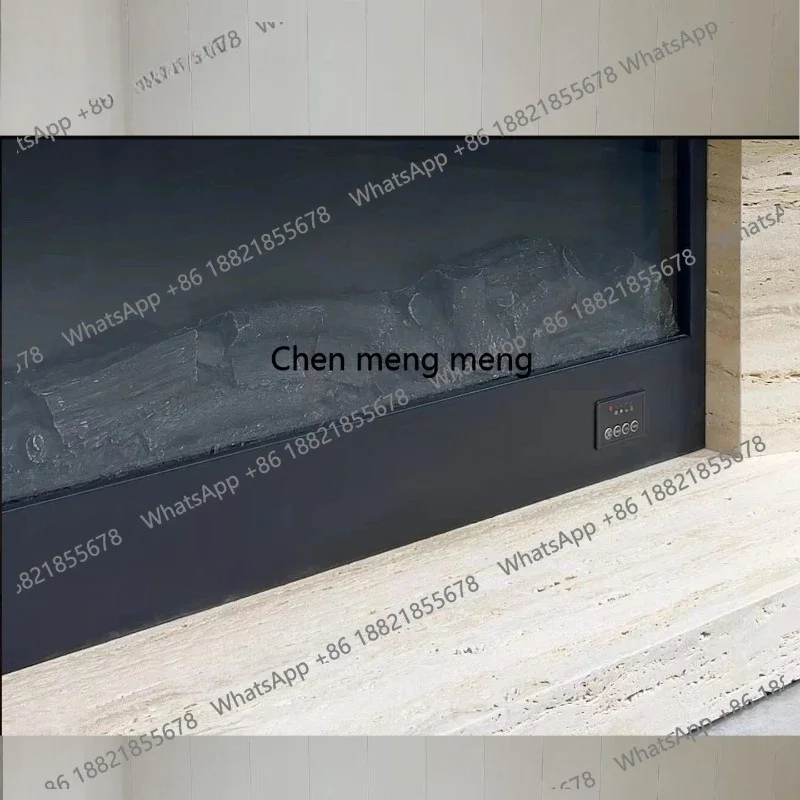 Natural Travertine TV Cabinet Villa Living Room Roman Travertine Wall TV Fireplace Cabinet Floor