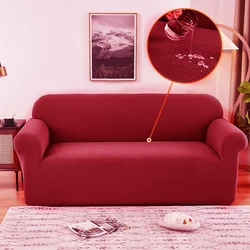 Waterproof Sofa Cover, Solid Color Slipcover for Sofa Couch Armchair, Elastic Watertight Protector for 1/2/3/4 Seater