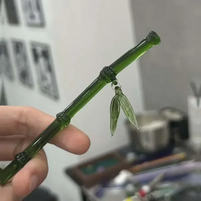 2024 New Chinese Style Green Resin Bamboo Leaf Hair Stick For Women Girls Vintage Acrylic Chopstick Hairpin Hair Accessories