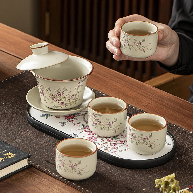 وعاء مغطى بمقاس كبير من سيرك يو يوان لتخمير الشاي للاستخدام المنزلي، طقم شاي جونغفو بنمط كرا #2