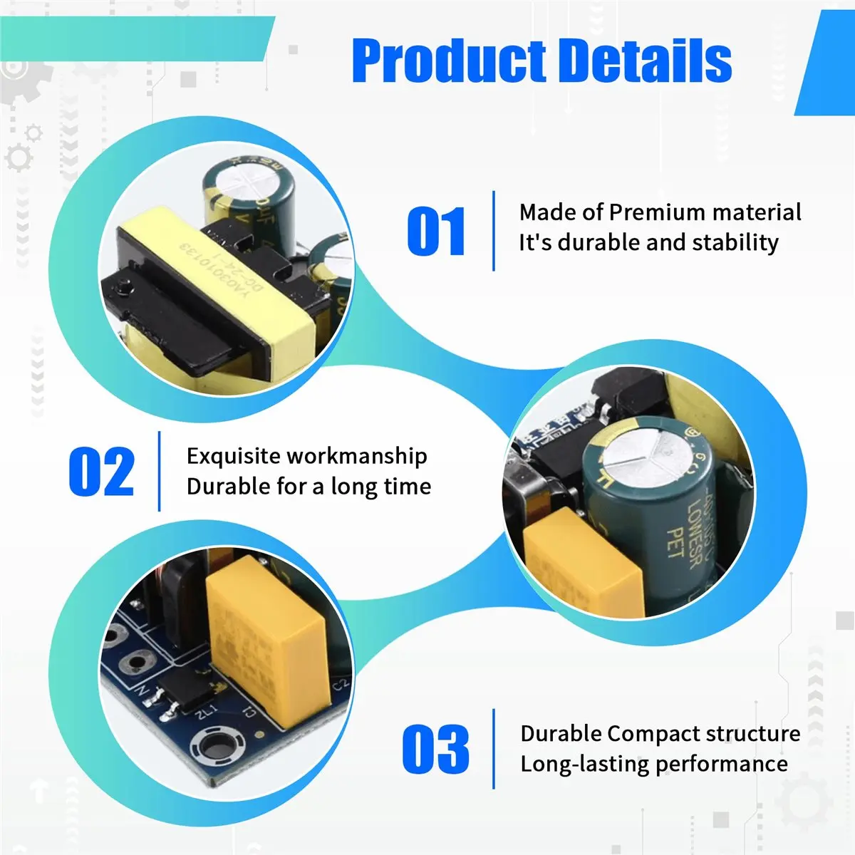 Dynamic 24V1A Full Power Bare Board Power Supply Constant Voltage and Stabilization Built in Board Industrial Switch AC110 2220V