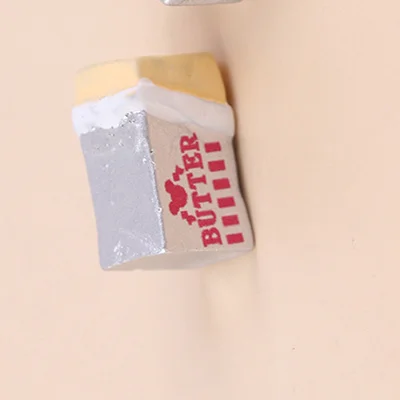 6Pcs Simulation Food Butter Miniature Pretend Play Kitchen Diy Bread Set Toy Breakfast Tableware Doll House Accessories